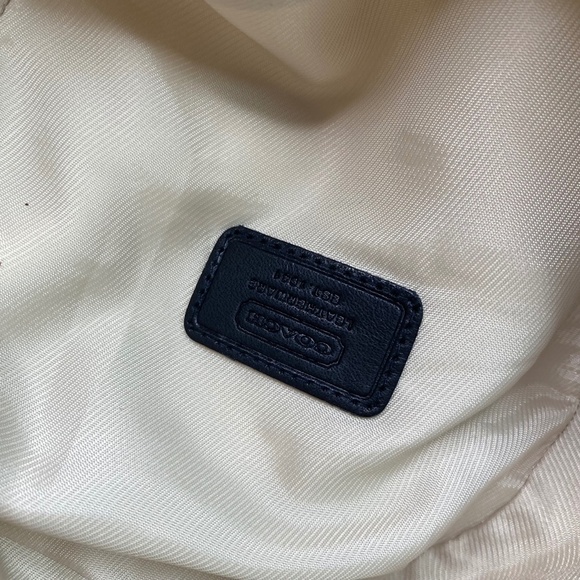 COACH BUCKET HAT White with black Leather Hatband Size S Y2K main image 5